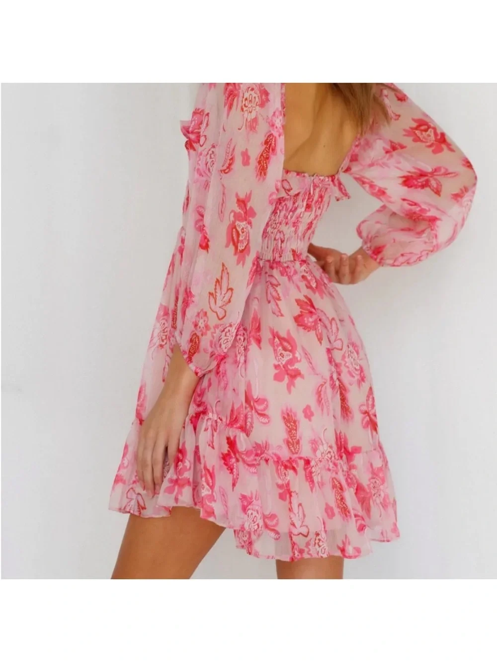 Hello Molly - Aura Check Dress Pink NWOT
